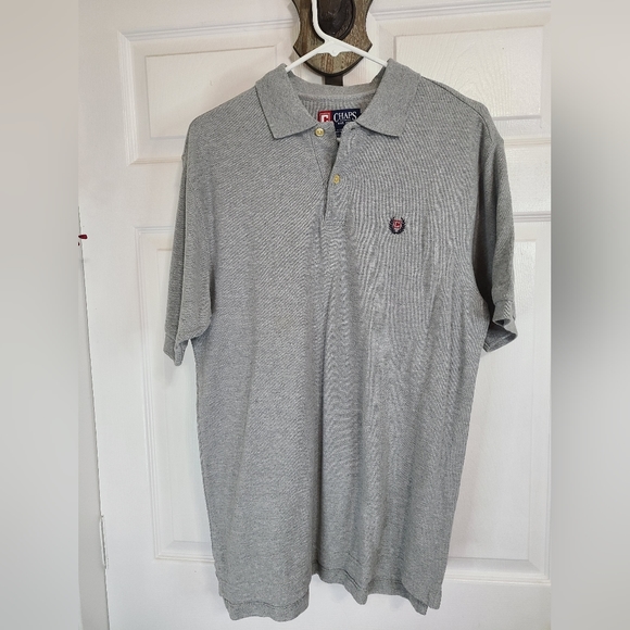 (747) Chaps Men's Classic Polo Shirt,  Size: Small Color: Grey NWOT - Picture 2 of 11